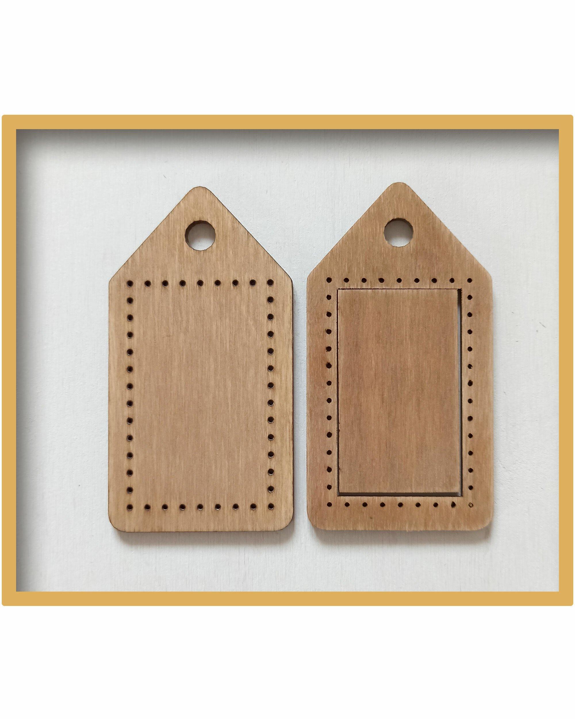 Neocraft Cross-Stitch Frame DI-06/01, a handmade wooden frame with an internal size of 3x5cm and external size of 4.5x8cm, perfect for cross-stitch displays.